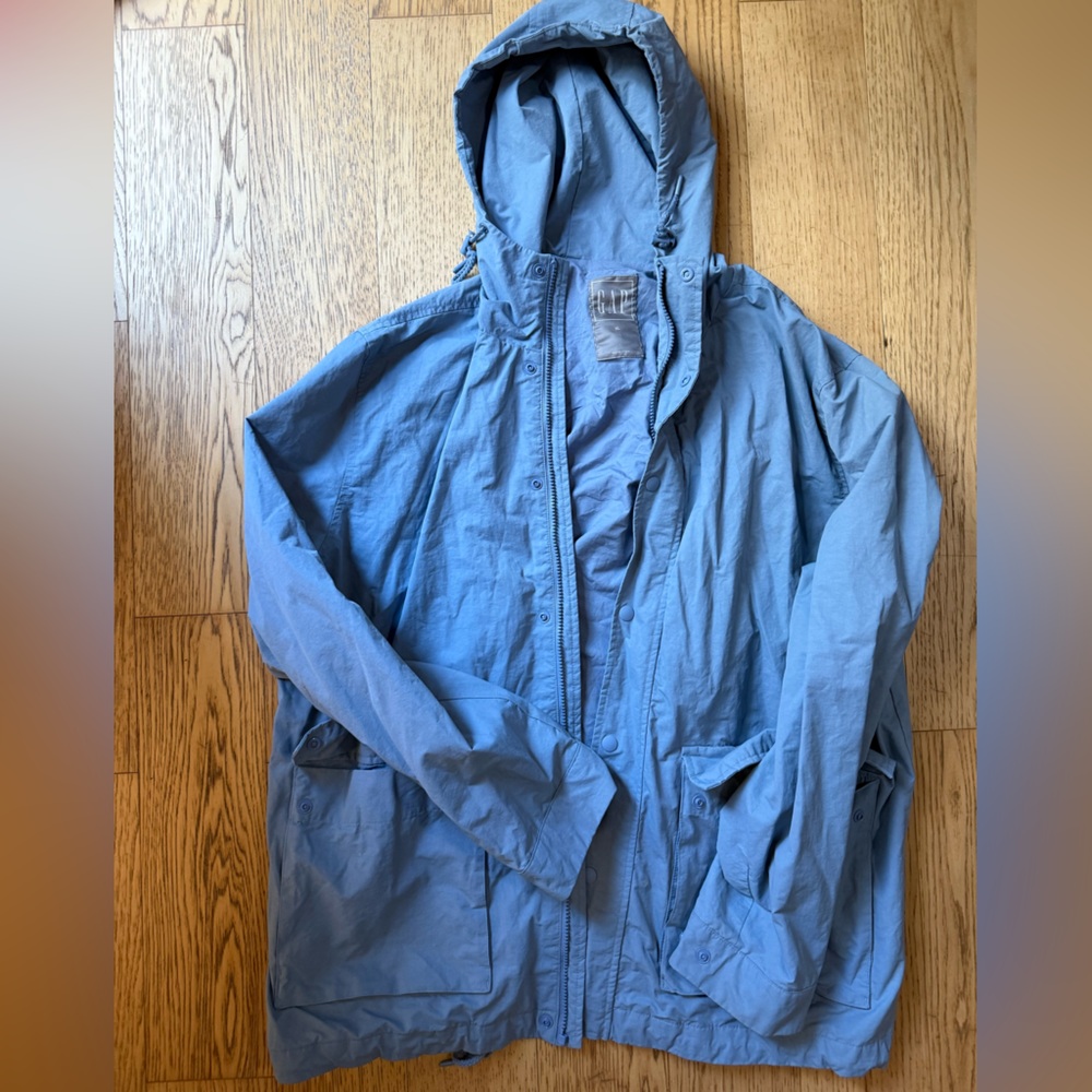GAP Men's Slate Blue Raincoat